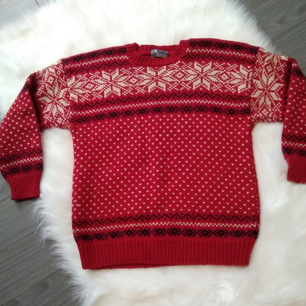 VINTAGE||💯%Wool || Crew Neck Sweater - Picture 6 of 12